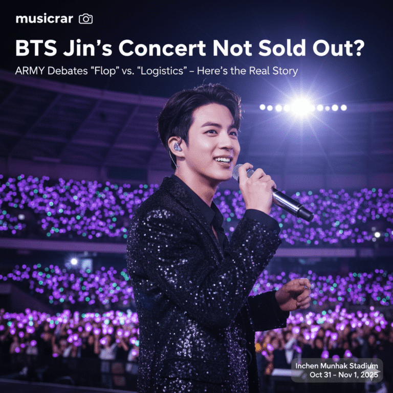 BTS Jin's Concert Not Sold Out? ARMY Debates 'Flop' vs. 'Logistics' – Here's the Real Story.